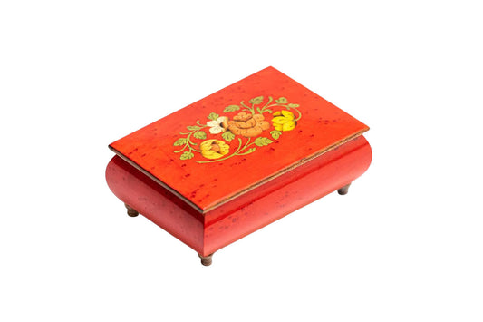 Sorrento Music Box Red Floral in Glossy finish