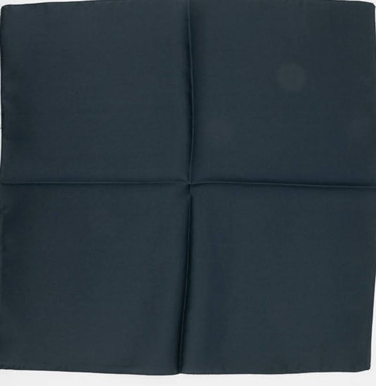 100% Silk Solid Dark Blue Pocket Square 13x13 inches