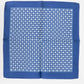 Italian Silk Pocket Square — Blue Micro-Print