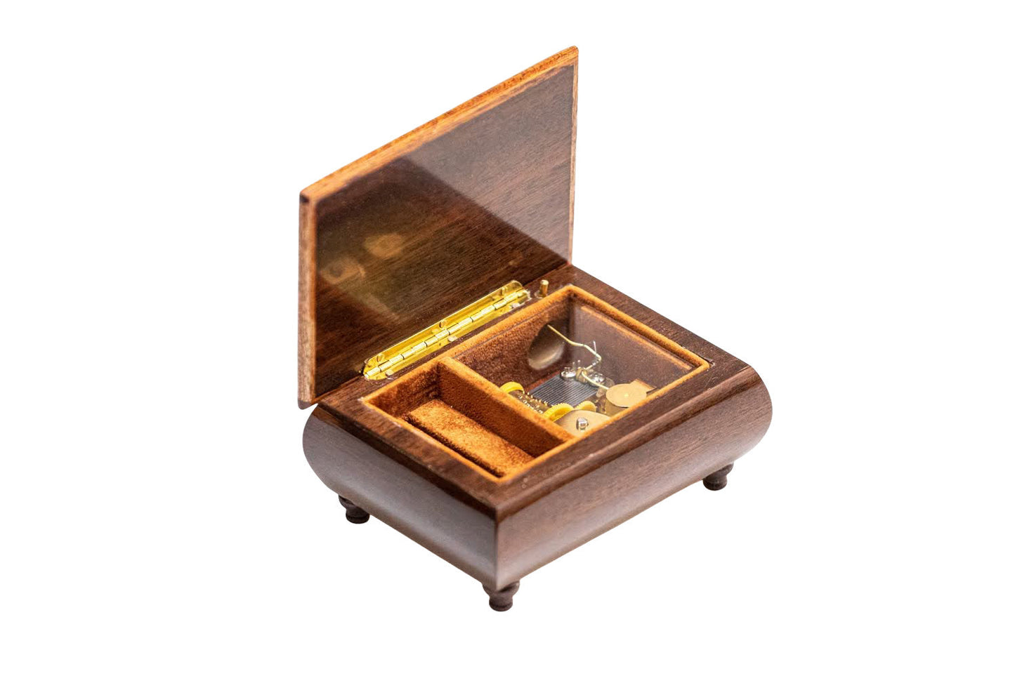 Sorrento Music Box Brown Floral with boarder in Glossy finish