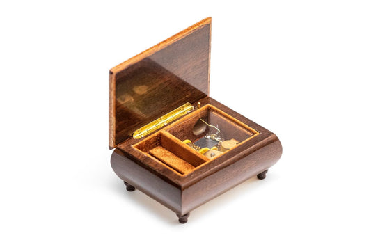 Sorrento Music Box Brown Sea Scene in Glossy finish