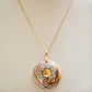Linea LUXURY Gold and Orange Large Round Necklace