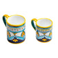 Italian blue ceramic mugs Deruta Pia