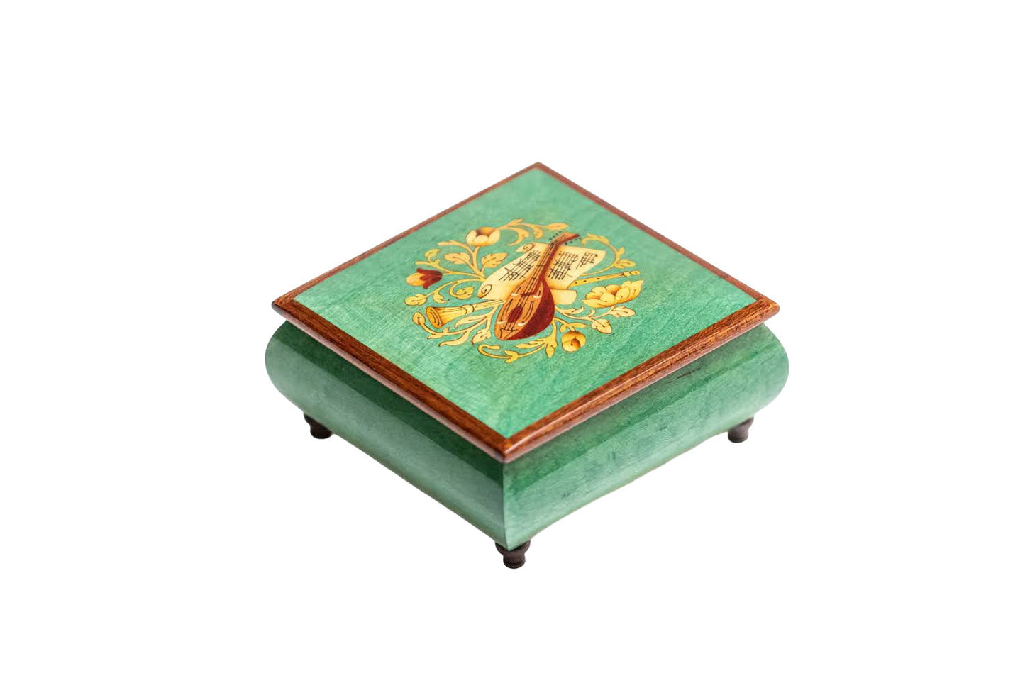 Sorrento Music Box in Green Violin in Glossy finish