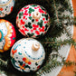 Red and Green Holly Christmas Ornament