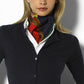 100% Silk Ascot in Light Blue with Navy Blue Small Polka Dot